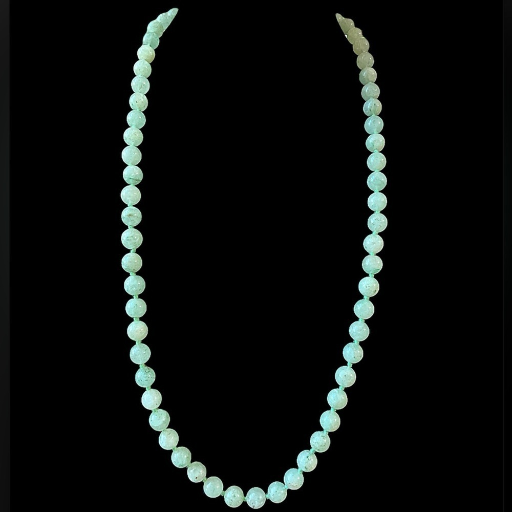 Vintage Jade Bead Estate Necklace